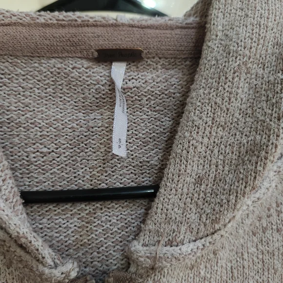 Free People Hooded Sweater Sz-Sm - Picture 2 of 4